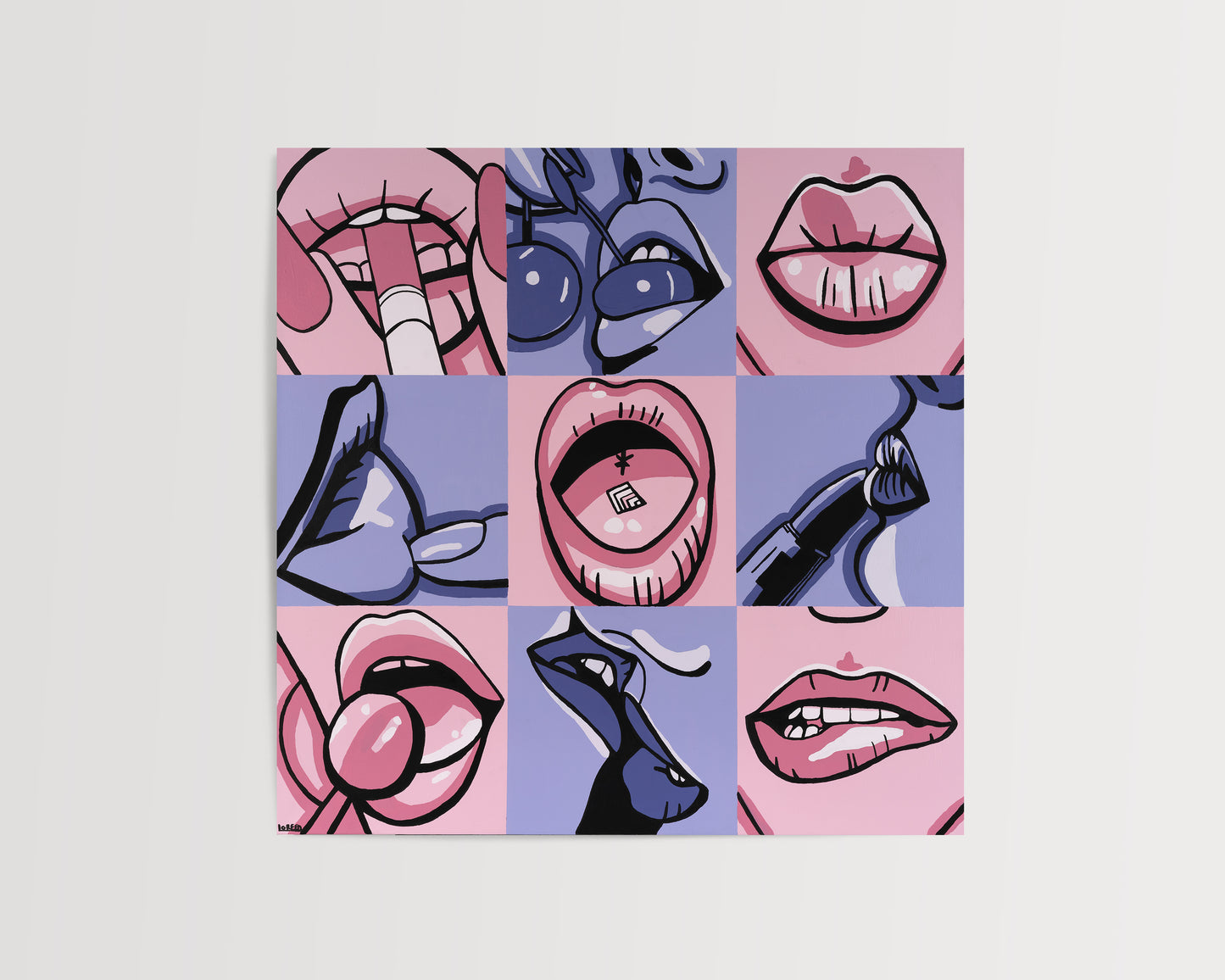 “KISS ME ON THE LIPS” PRINT